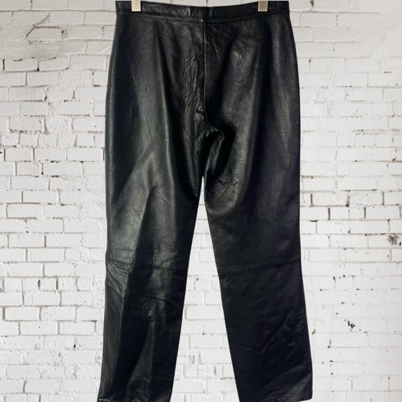 Vintage Black Leather Pants - Picture 4 of 6